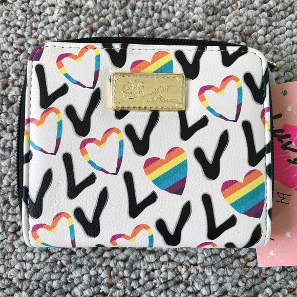 Betsey Johnson Handbags - Luv Betsey LBZPRND Rainbow Heart Luv Wallet